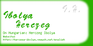 ibolya herczeg business card